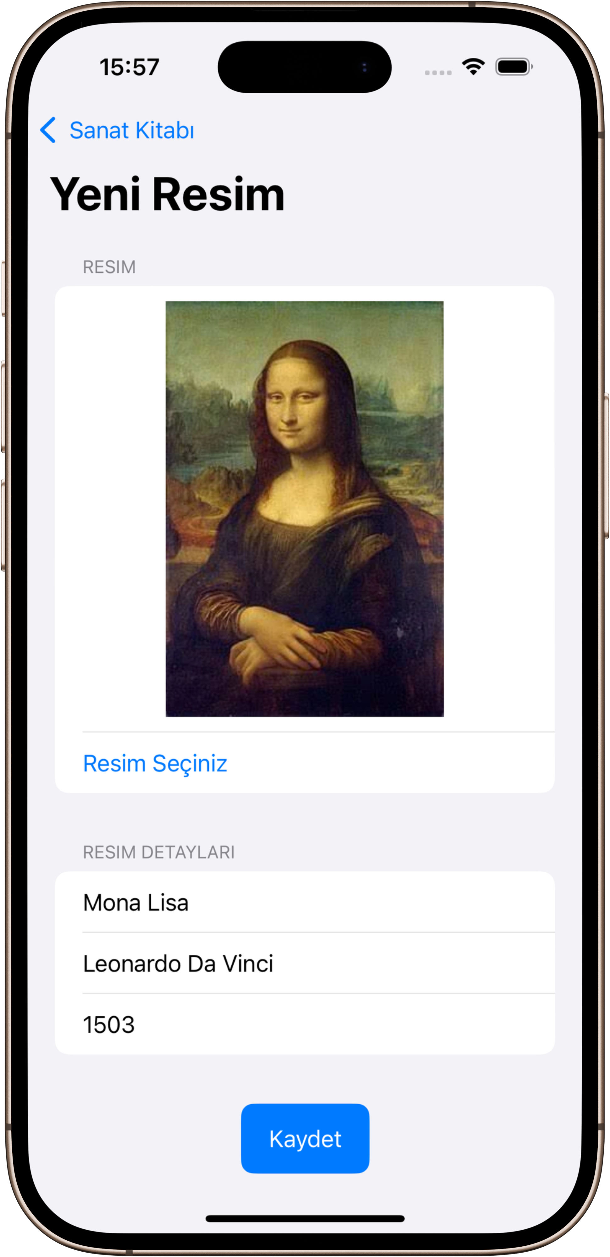 Art Book eser ekleme ekranı