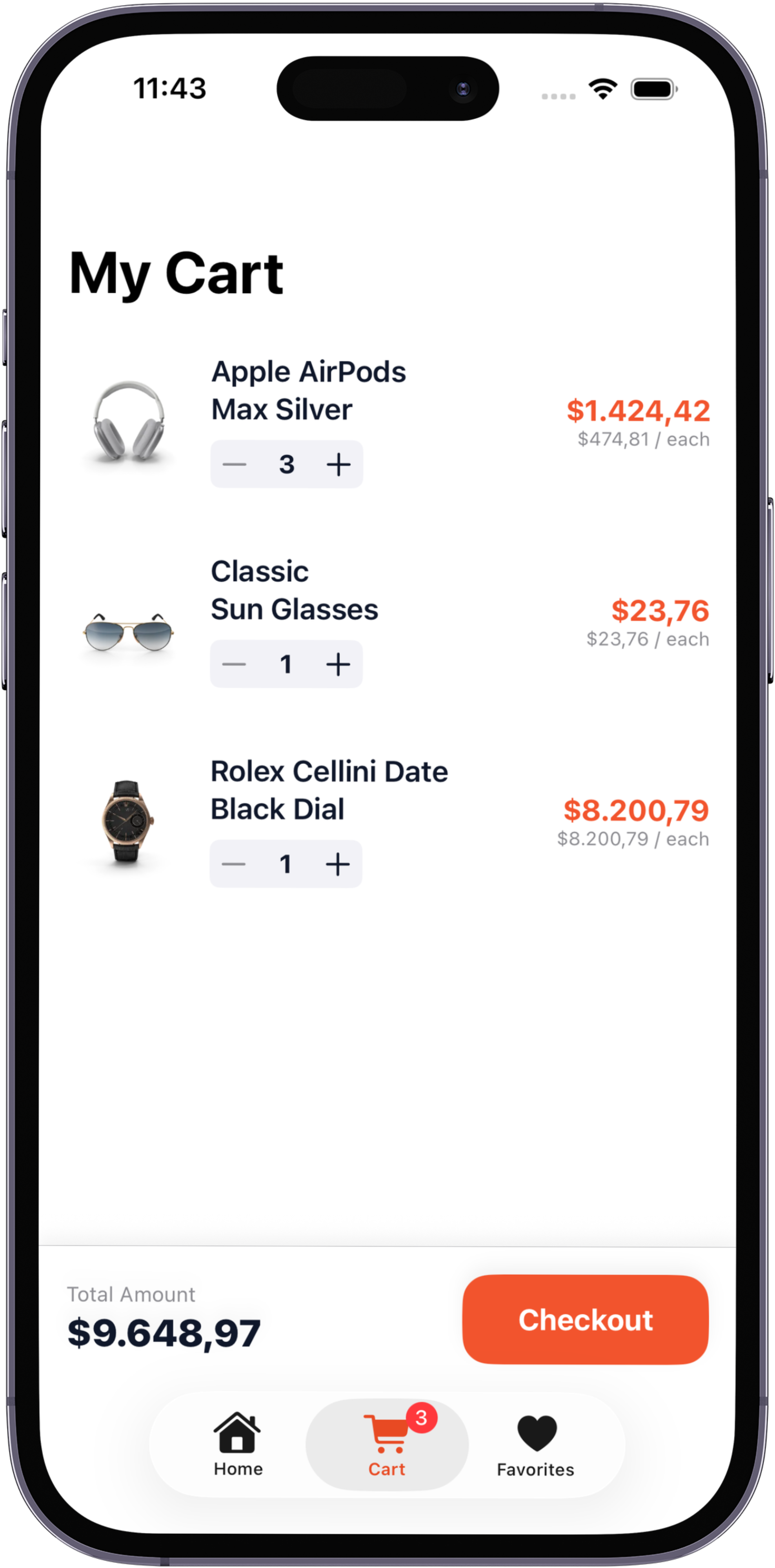 Swift Market ürün filtreleme