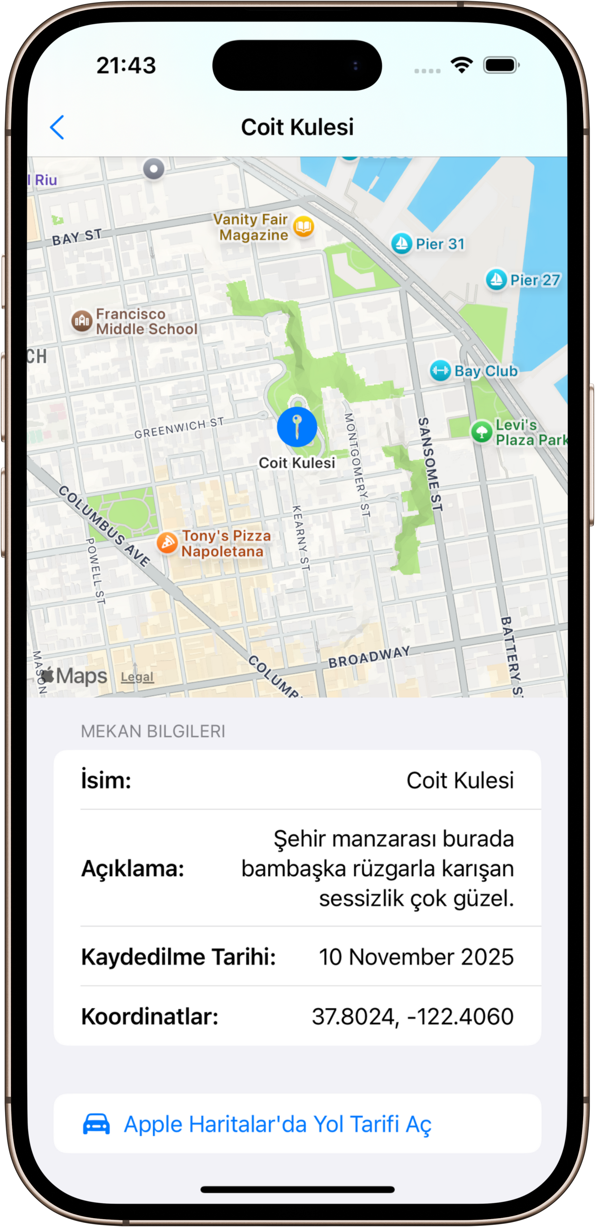 Travel Book yer ekleme ekranı